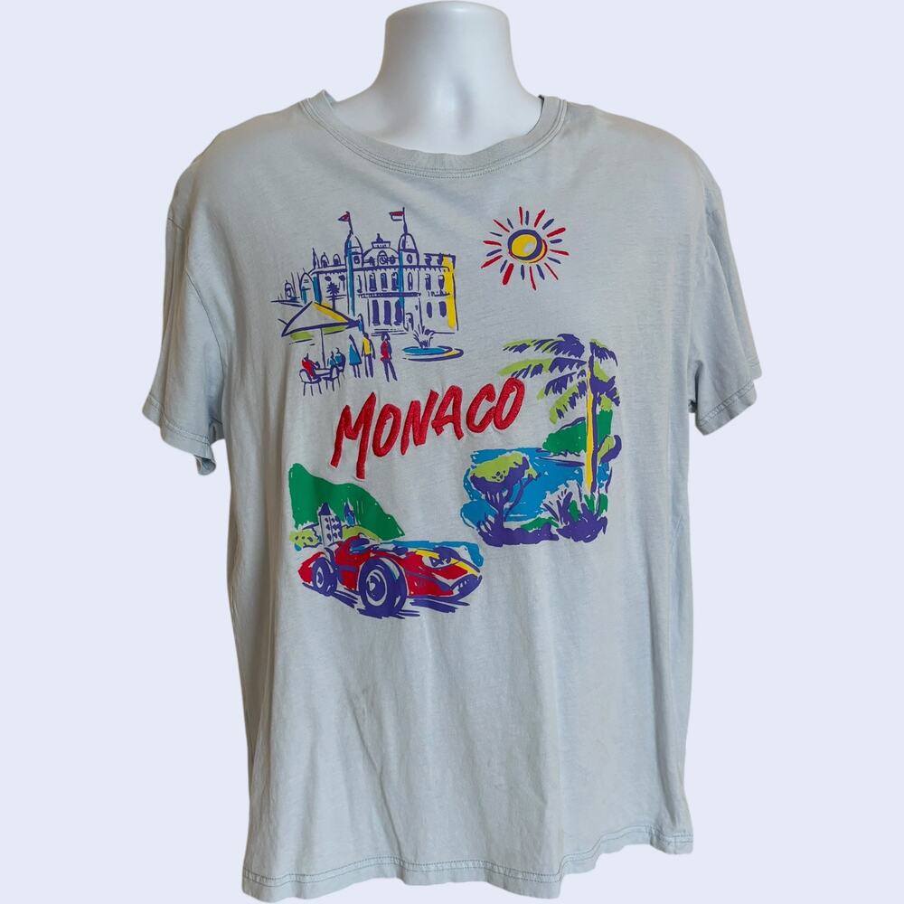 Unbranded L Travel Graphic T-Shirt Gray Regular Fit